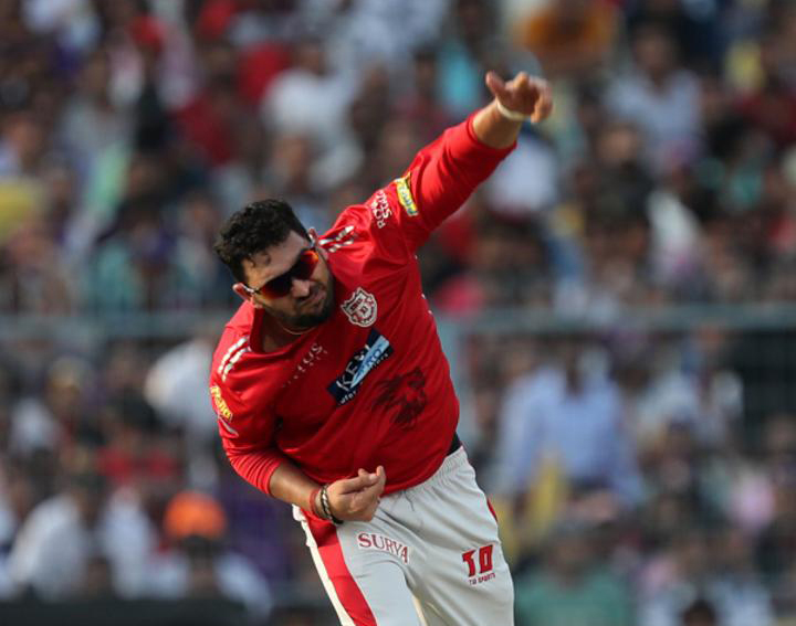 Yuvraj Singh in action for Kings XI Punjab