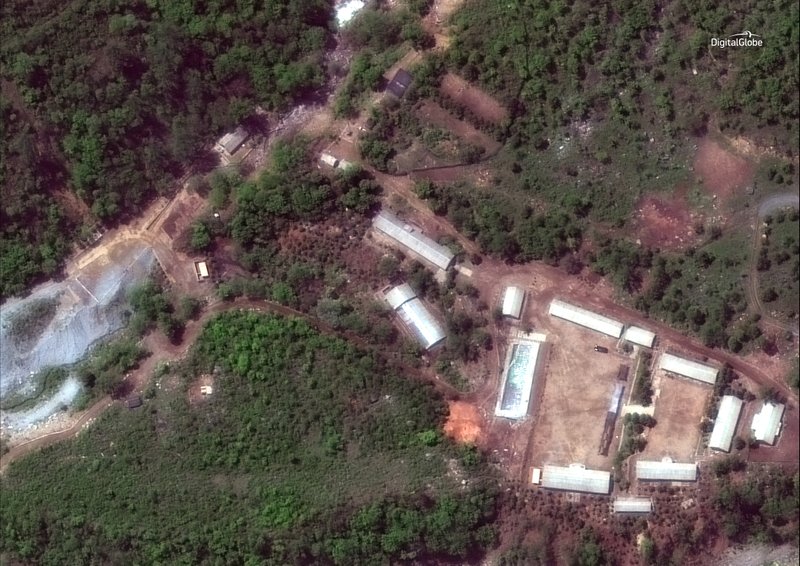 Ahead of Singapore summit, North Korea demolishes nuke test site with series of blasts
