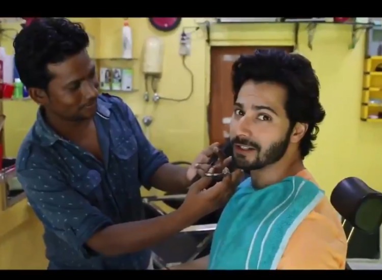 Varun Dhawan visits a local barbershop to get the Sui Dhaga look