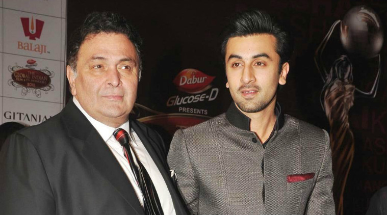 Rishi Kapoor with Ranbir Kapoor