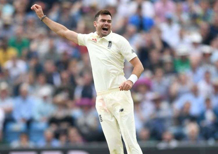 James Anderson in action during a Test match