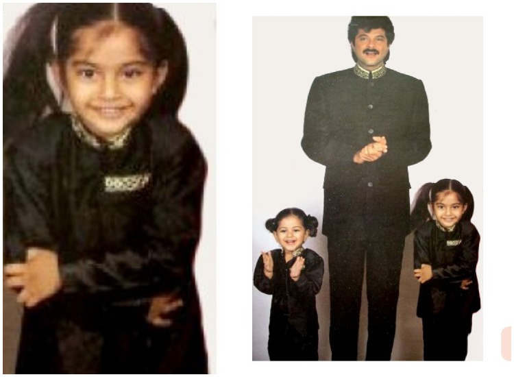 Twinning in black, Sonam Kapoor shares adorable throwback picture with Anil Kapoor, Rhea Kapoor&nbsp;