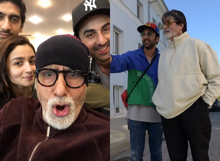Amitabh Bachchan on the sets of Brahmastra