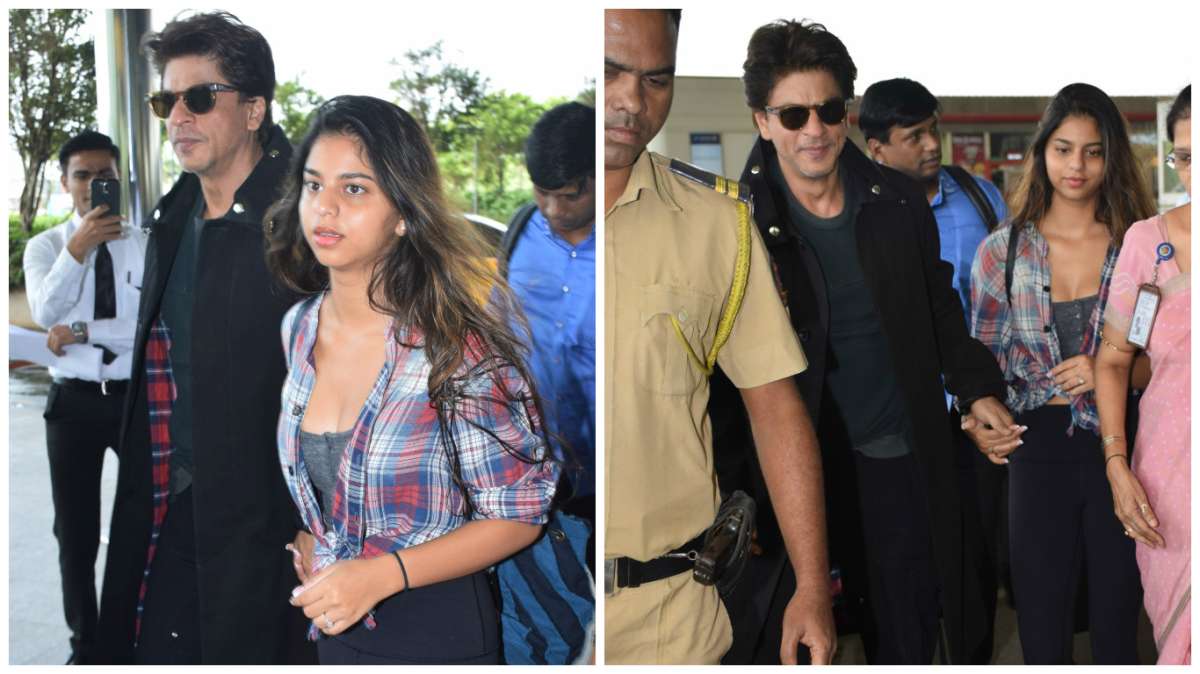 Shah Rukh Khan and daughter Suhana Khan make stylish appearances at the airport. Check out pics