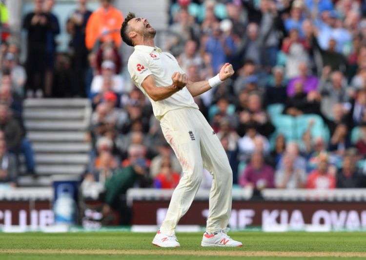 Live Cricket Scores, India vs England, 5th Test, Day 4: James Anderson celebrates a wicket