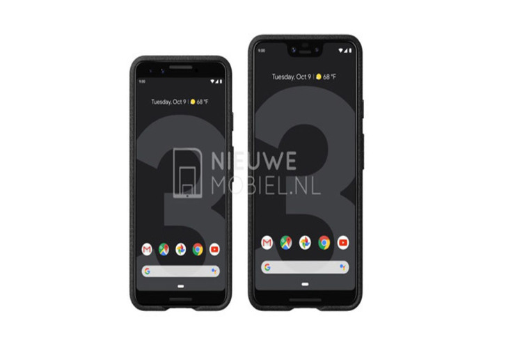 Google Pixel 3 and Pixel 3 XL leaked images with the official casing of the phone rendered