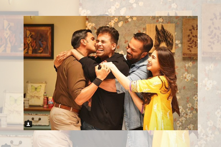 Ranveer Singh, Karan Johar, Rohit Shetty and Sara Ali Khan