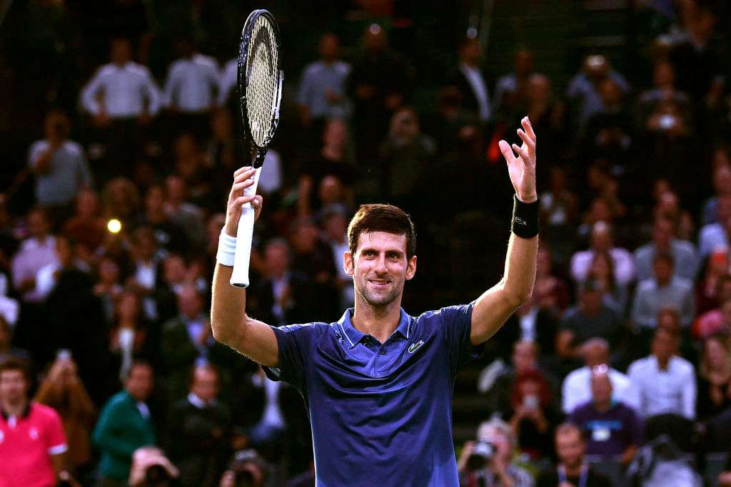 Novak Djokovic advances to the third round of the Paris Masters