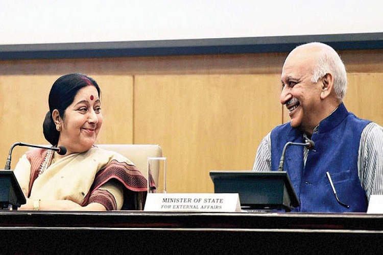 Not aware of any meeting between Sushma Swaraj and MJ Akbar, says MEA amid sexual allegations against journalist-turned politician