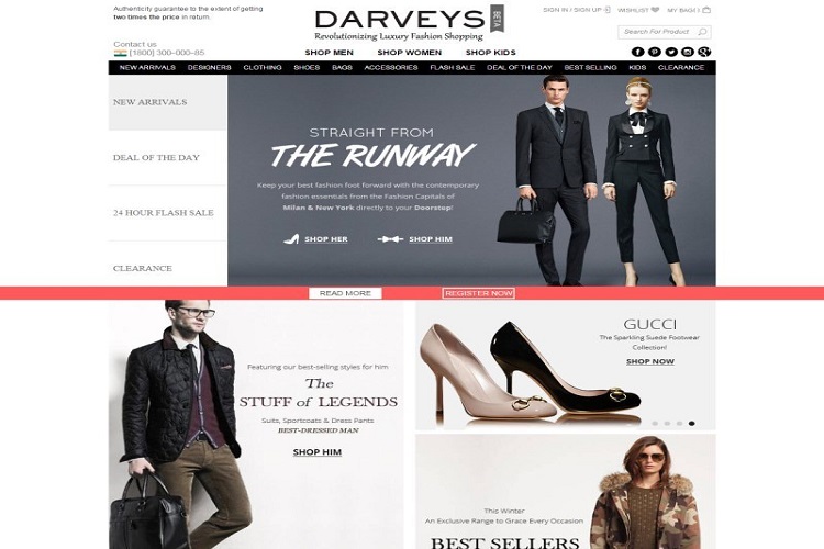 Is Darveys a genuine and authentic website for luxury brands like