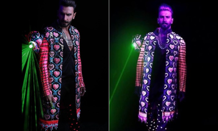 Ranveer Singh wore pink sequined jacket from Manish Arora's