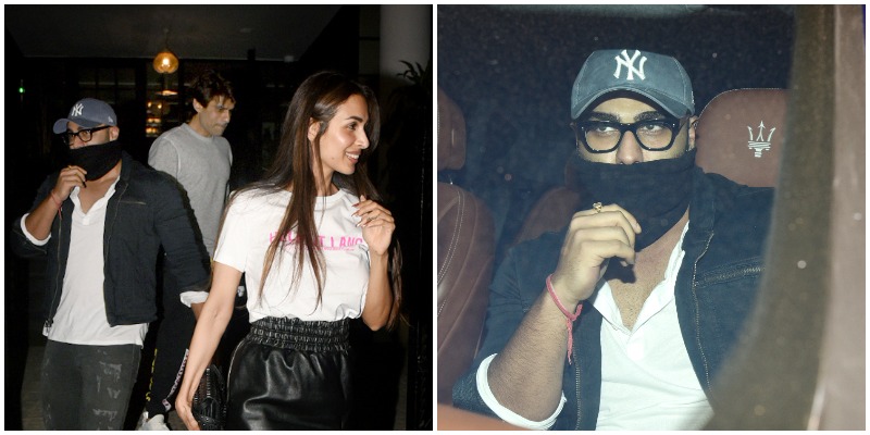 Lovebirds Malaika Arora, Arjun Kapoor dine together, Namaste England actor hides his look. Pics inside