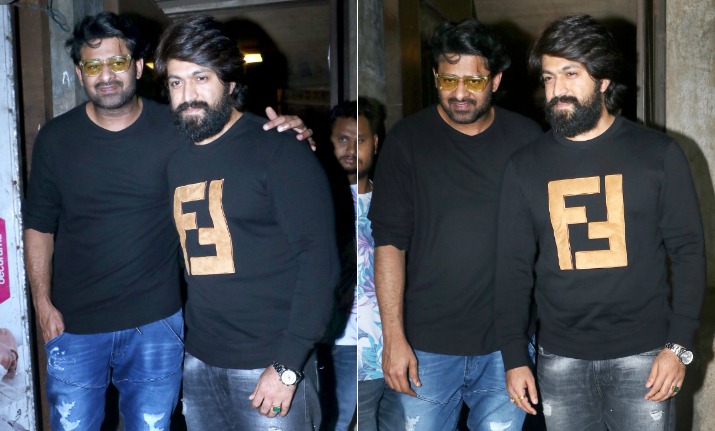 KGF star Yash spotted with ‘Baahubali’ Prabhas in Mumbai. See pics