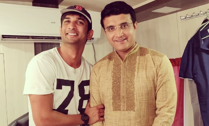 Sushant Singh Rajput couldn&rsquo;t hold excitement on meeting Sourav Ganguly. See pic