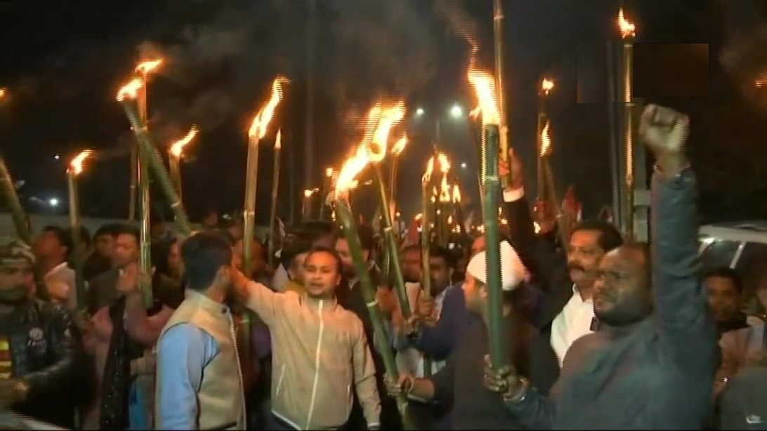 Protests erupted across the state over Citizenship Bill today