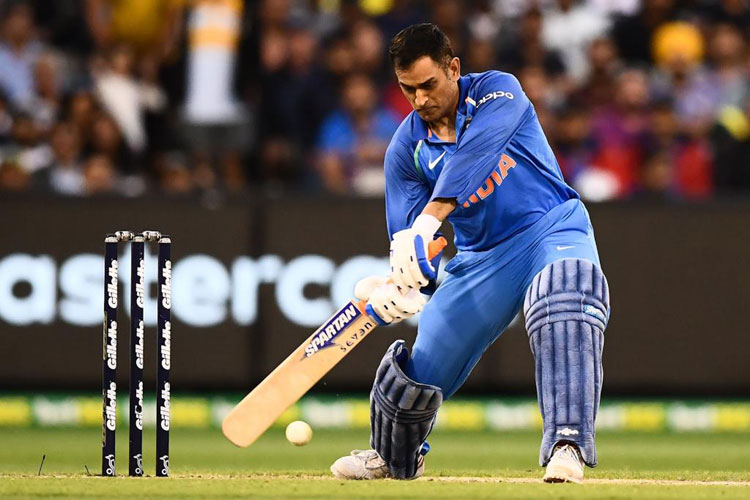 MS Dhoni scored 193 runs in the three-match series against Australia