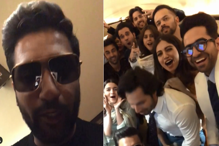 Vicky Kaushal promotes Uri with an airplane full of Bollywood celebs ...