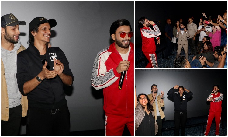 Gully Boys Ranveer Singh, Siddhant Chaturvedi and Vijay Varma's surprise visit to Mumbai multiplex leaves audience in awe