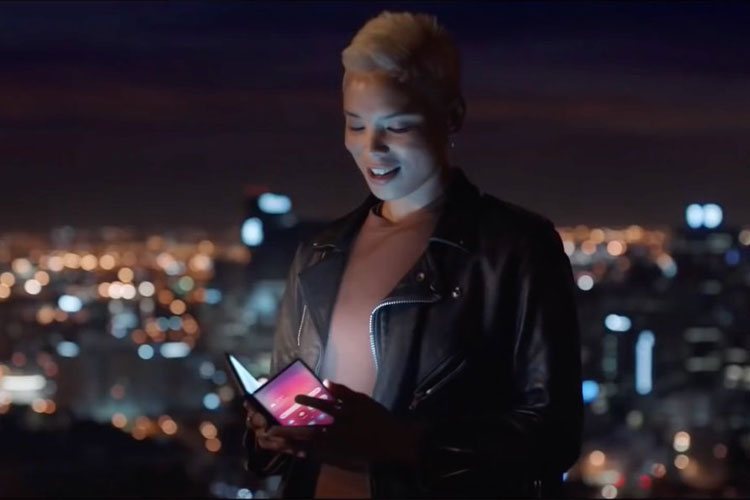 Samsung's upcoming foldable phone gets shown briefly in a promo video