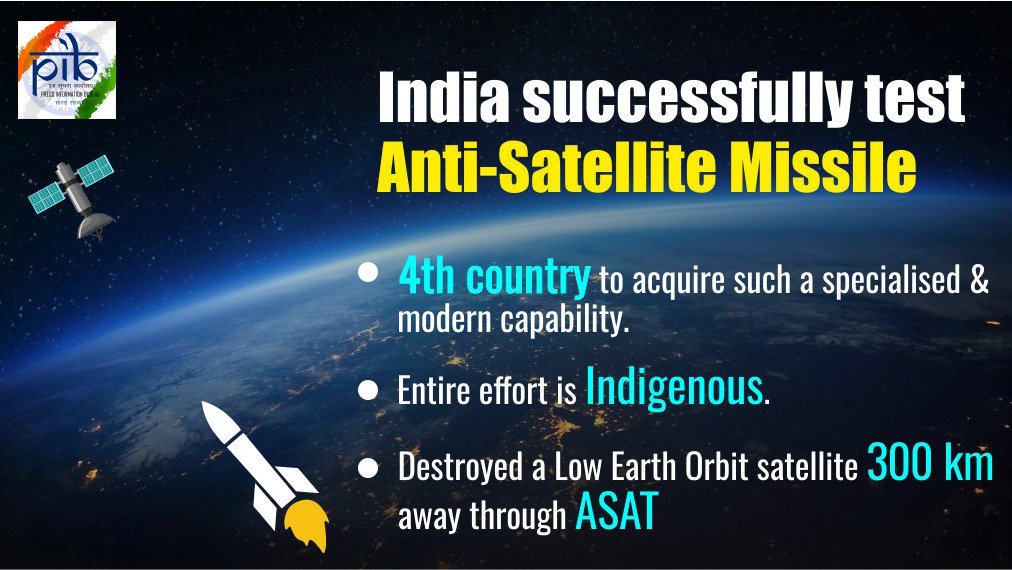 ASAT aims for peace and deterrence, no intention to enter arms race: India