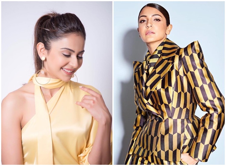 Whose yellow shines brighter-Is it Rakul Preet Singh or Anushka Sharma? Check out latest PICS!