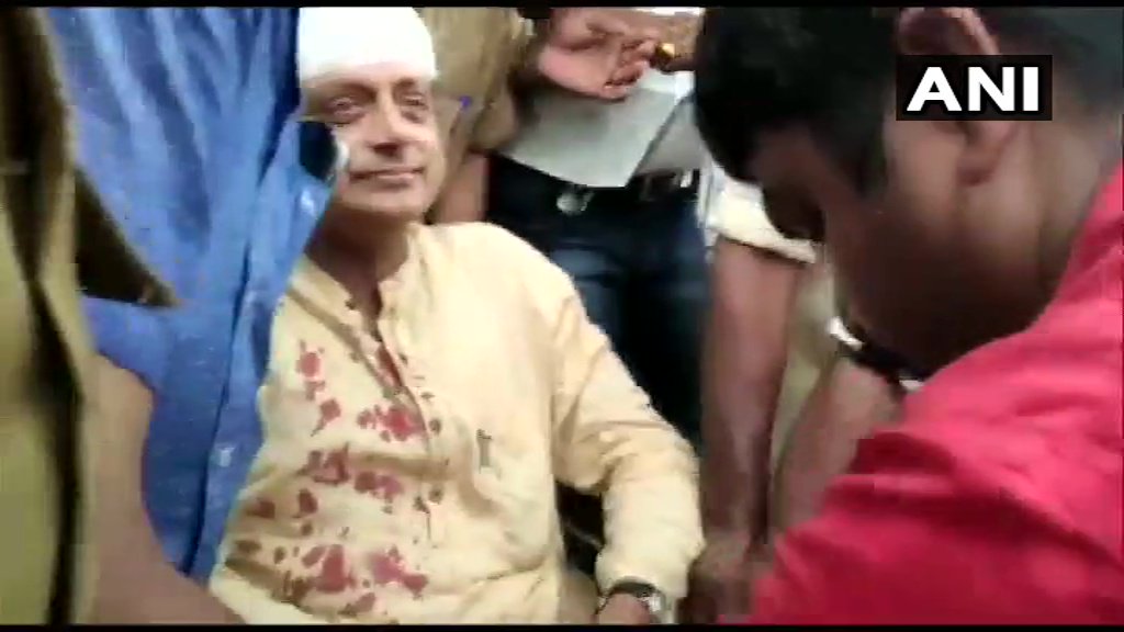 Trivandrum: Shashi Tharoor injured during temple ritual, gets 8 stitches on head