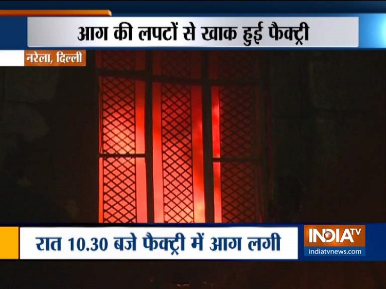 Massive fire at plastic factory in Delhi
