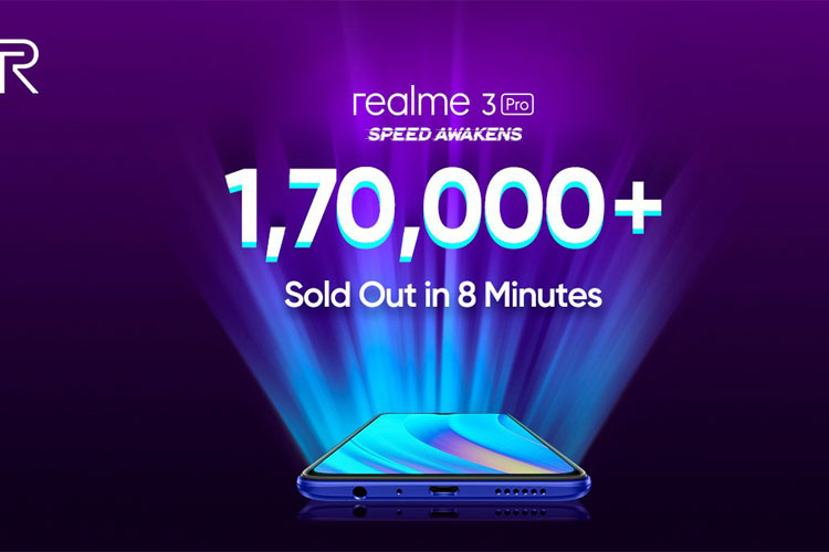 Realme 3 Pro sells over 1.7 lakh units in 8 minutes on its first sale, set to launch again at 4 PM today