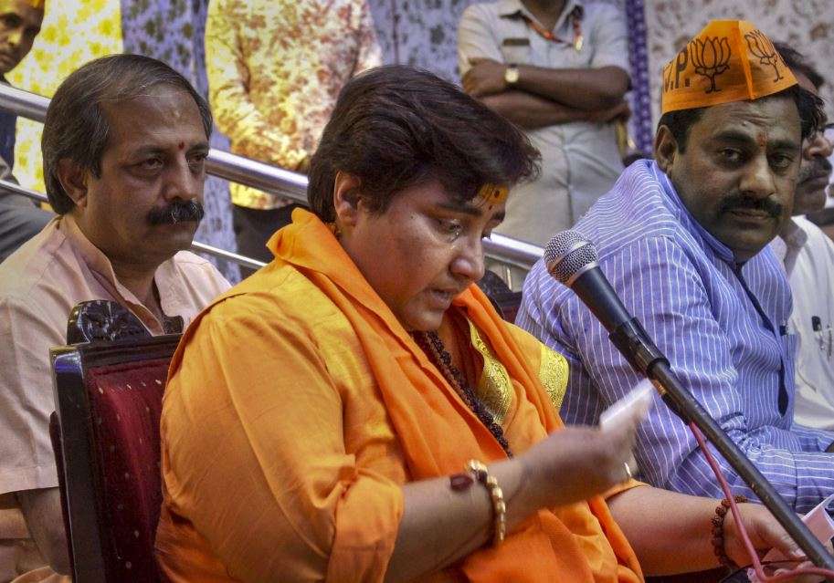 Sadhvi Pragya breaks down at BJP meet; recalls "torture" in custody