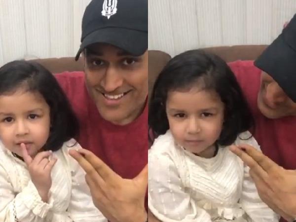 WATCH: MS Dhoni casts vote, daughter Ziva urges people to do the same