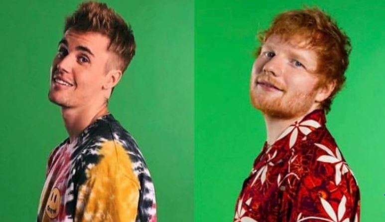 Ed Sheeran and Justin Bieber