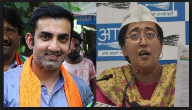 BJP leader Gautam Gambhir and AAP east delhi candidate Atishi&nbsp;