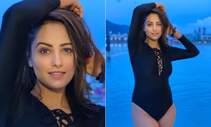 Naagin 3 actress Anita Hassanandani is raising temperature in black monokini. See pictures