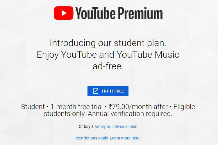 Youtube Launches Youtube Music Premium And Youtube Premium Student Plan In India Starting At Rs 59 Per Month Technology News India Tv