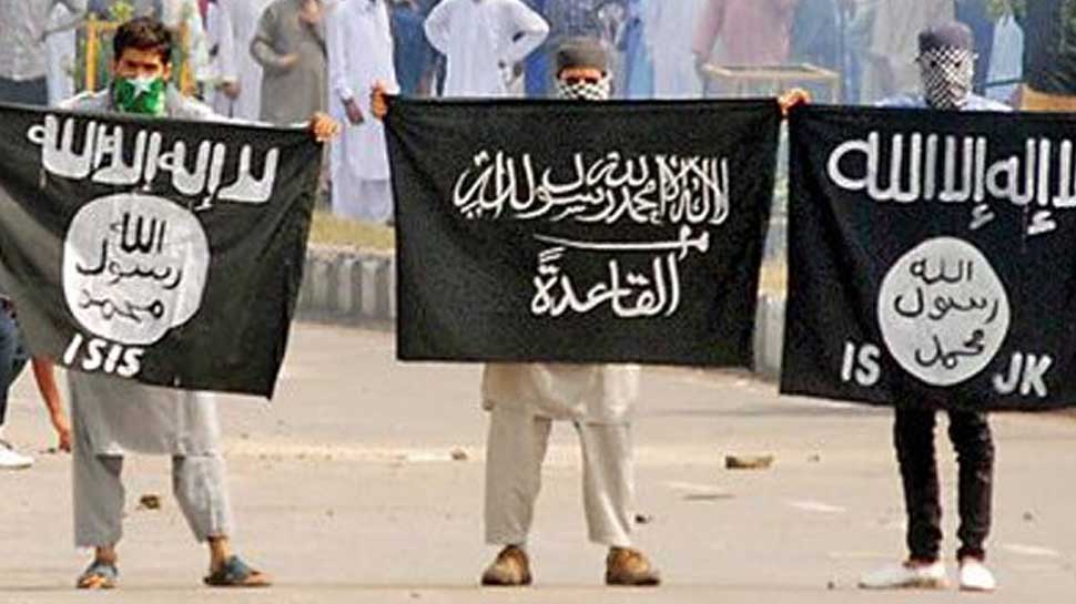 Masked men carrying ISIS flags mark post Eid prayers on J&K streets