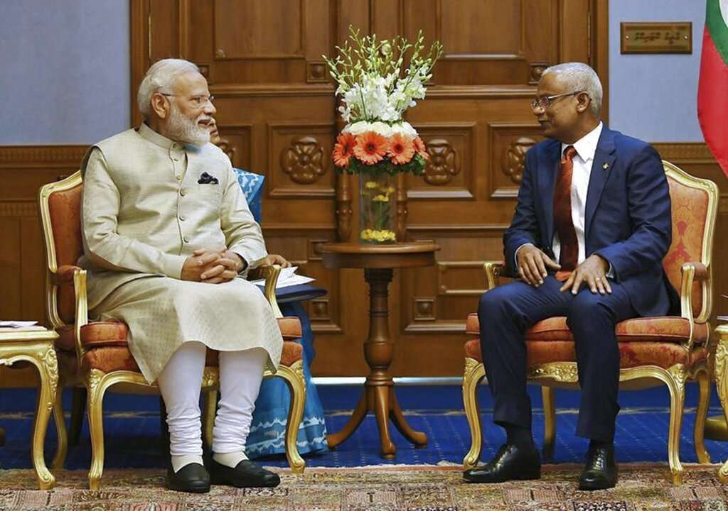 PM Narendra Modi with Maldives President Ibrahim Mohamed Solih