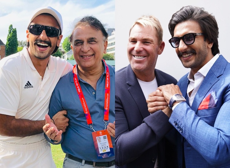 Ranveer Singh’s photos with Shane Warne and Sunil Gavaskar will take your cricket fever to next level