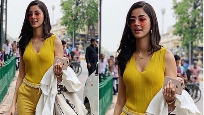 Ananya Panday looks glamorous in her latest leaked look from the sets of Pati Patni Aur Woh