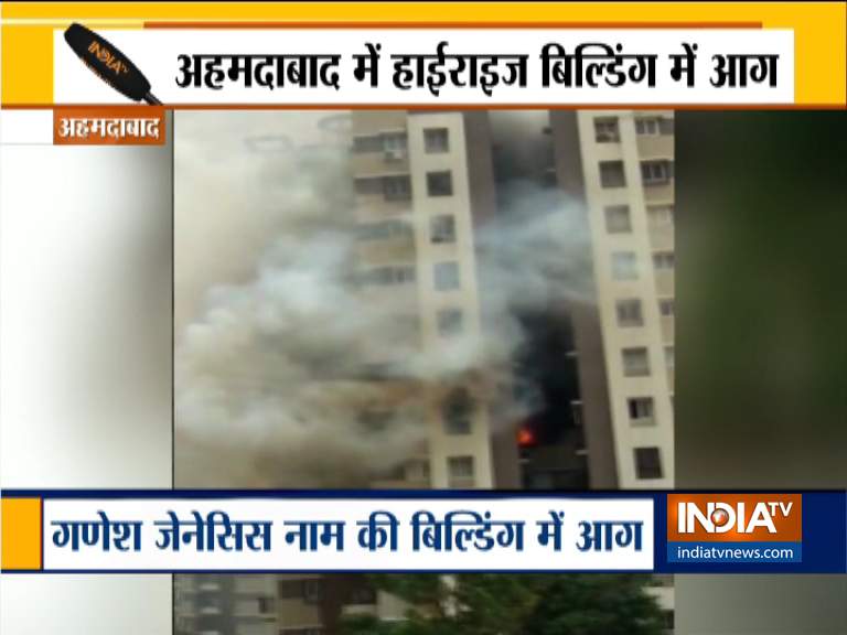 25 rescued after massive fire breaks out at Ganesh Genesis high rise apartment in Ahmedabad