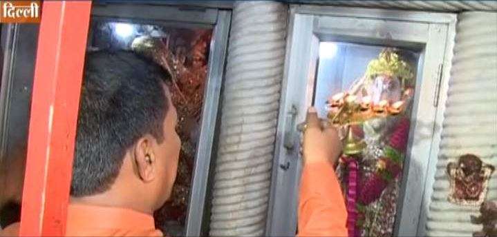 Delhi temple vandalism case: 2 days after incident, locals perform aarti at Durga Mandir for harmony in area