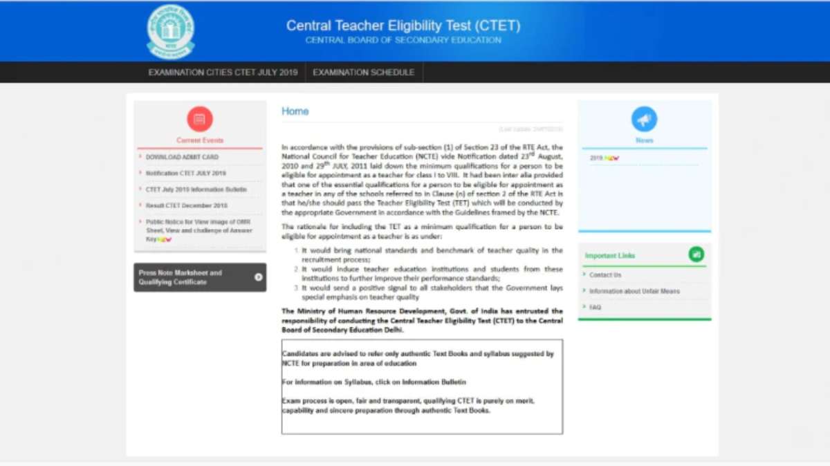 CBSE Releases CTET Result 2019 At Ctet.nic.in, 3.52 Lakh Candidates ...