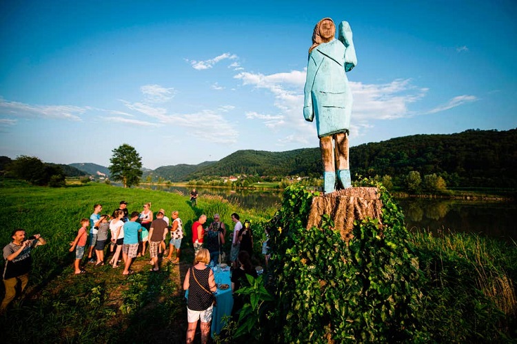 'Ridiculous' statue of Melania trump unveiled in Slovenia | Video