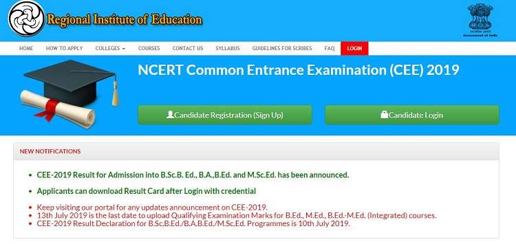 NCERT CEE Result 2019 announced, check at cee.ncert.gov.in