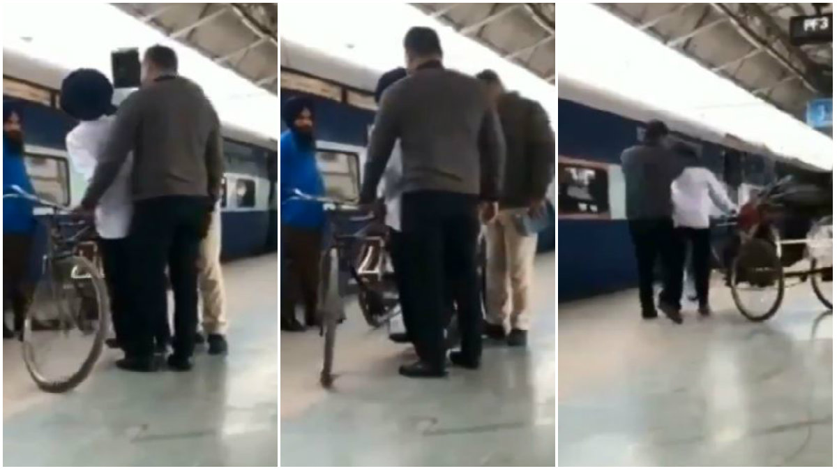 Rickshaw-puller thrashed by Punjab Police at Jalandhar railway station