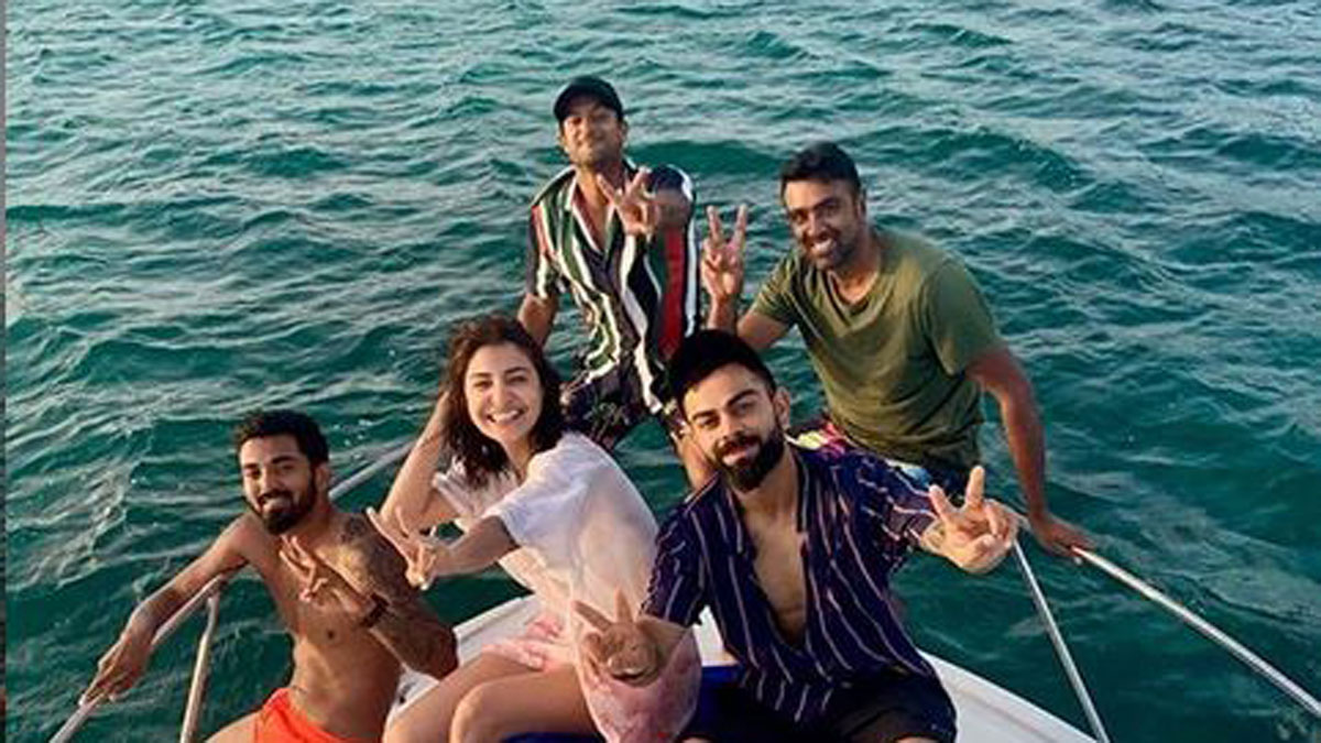 Virat Kohli, Anushkha Sharma chill with KL Rahul, R Ashwin and Mayank Agarwal in Antigua