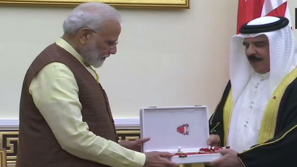 PM Modi conferred The King Hamad Order of the Renaissance in Bahrain