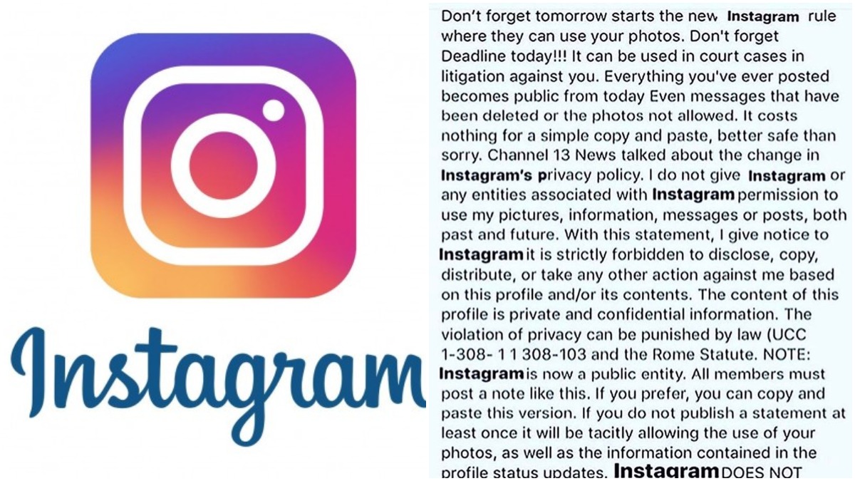 Instagram hoax is viral, don't fall for this fake copyright message ...