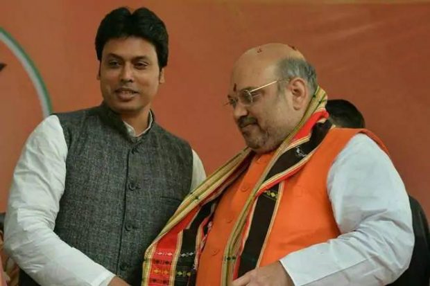 Tripura CM Biplab Kumar urges Amit Shah to finish India-Bangladesh border fencing