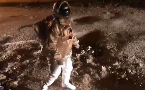 Move over Chandrayaan, check out this 'astronaut' doing moonwalk on potholed Bengaluru road | Video