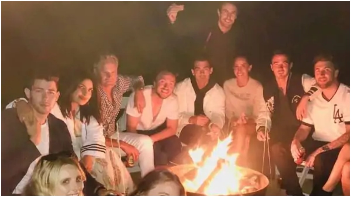 Priyanka Chopra all smiles as she enjoys bonfire night with husband Nick Jonas and family, see pics
